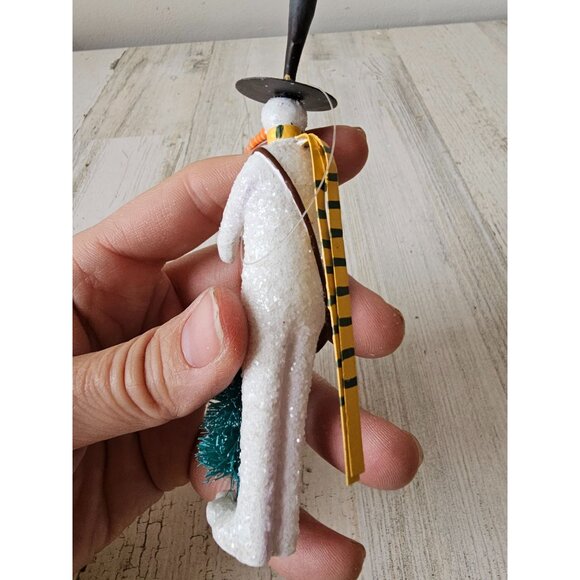 dept 56 krinkles Pencil snowman‎ tree scarf ornament star top hat Xmas tree